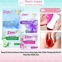Băng Vệ Sinh Diana Sensi Hàng Ngày Siêu Thấm Thoáng Khí Êm Ái Nhật Bản Nhiều Size