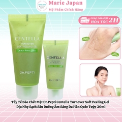 Tẩy Tế Bào Chết Mặt Dr.Pepti Centella Turnover Soft Peeling Gel Dịu Nhẹ Sạch Sâu Dưỡng Ẩm Sáng Da Hàn Quốc Tuýp 30ml