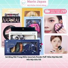 Set Bông Mút Trang Điểm Amortals Powder Puff Mềm Mại Đàn Hồi Nền Mịn Siêu Tốt
