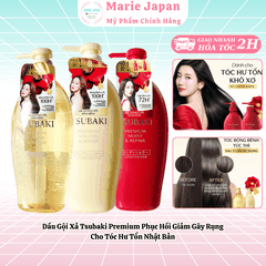 Dầu Gội Xả Tsubaki Premium Phục Hồi Giảm Gãy Rụng Cho Tóc Hư Tổn Nhật Bản