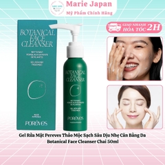 Gel Rửa Mặt Porêves Thảo Mộc Sạch Sâu Dịu Nhẹ Cân Bằng Da  Botanical Face Cleanser Chai 50ml