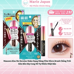 Mascara Kiss Me Heroine Make Dạng Màng Film Micro Brush Chống Trôi Siêu Bền Dày Cong Mi Tự Nhiên Nhật Bản