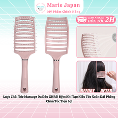 Lược Chải Tóc Massage Da Đầu Gỡ Rối Đệm Khí Tạo Kiểu Tóc Xoăn Dài Phồng Chân Tóc Tiện Lợi - MÀU HỒNG