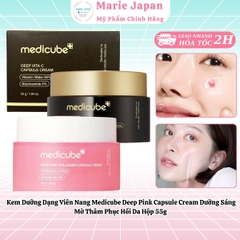 Kem Dưỡng Dạng Viên Nang Medicube Deep Pink Capsule Cream Dưỡng Sáng Mờ Thâm Phục Hồi Da Hộp 55g