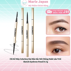Chì Kẻ Mày Colorkey Hai Đầu Sắc Nét Chống Nước Lâu Trôi  Sketch Eyebrow Pencil 0.7g
