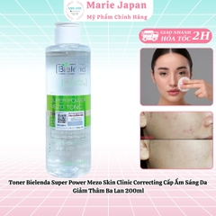 Toner Bielenda Super Power Mezo Skin Clinic Correcting Cấp Ẩm Sáng Da  Giảm Thâm Ba Lan 200ml