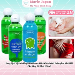 Dung Dịch Vệ Sinh Intimate ZIAJA Wash Gel Dưỡng Ẩm Khử Mùi Cân Bằng PH Chai 200ml