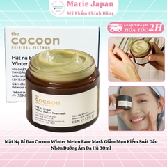 Mặt Nạ Bí Đao Cocoon Winter Melon Face Mask Giảm Mụn Kiểm Soát Dầu Nhờn Dưỡng Ẩm Da Hũ 30ml
