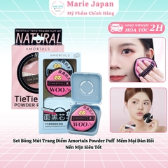 Set Bông Mút Trang Điểm Amortals Powder Puff Mềm Mại Đàn Hồi Nền Mịn Siêu Tốt