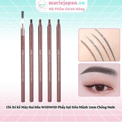 Chì Xé Kẻ Mày Hai Đầu WODWOD Phẩy Sợi Siêu Mảnh 1mm Chống Nước Lâu Trôi Makeup Chuyên Nghiệp