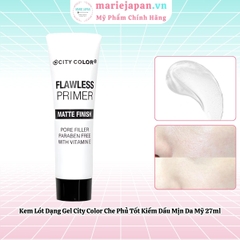 Kem Lót Dạng Gel City Color Che Phủ Tốt Kiềm Dầu Mịn Da Flawless Primer Matte Finish Mỹ - Tuýp 27ml