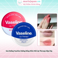 Son Dưỡng Vaseline Dưỡng Hồng Mềm Môi Lip Therapy Anh Hộp 20g