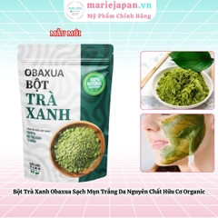 Bột Trà Xanh Obaxua Đắp Mặt Sạch Mụn Trắng Da Nguyên Chất Gói 75gr