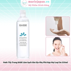 Nước Tẩy Trang BABE Essentials Prebiotic Micellar Water Làm Sạch Sâu Dịu Nhẹ Phù Hợp Mọi Loại Da 250ml