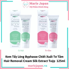 Kem Tẩy Lông Byphasse Hair Removal Silk Extract -  HỒNG TƠ TẰM Tuýp 125ml