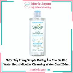 Nước Tẩy Trang Simple Cho Da Khô Water Boost Micellar 200ml