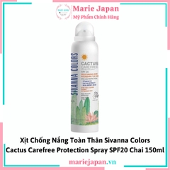 Xịt Chống Nắng Sivanna Colors Cactus Carefree Protection Chai 150ml