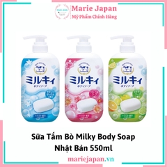 Sữa Tắm Bò Milky Body Soap Nhật Bản 550ml