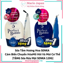 Sữa Tắm Hương Hoa SENKA Cảm Biến Chuyển Hóa [TẶNG Sữa Rửa Mặt]