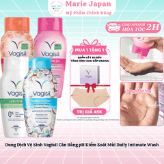 [MUA 1 TẶNG 1] [CHE TÊN] Dung Dịch Vệ Sinh Vagisil Cân Bằng pH Kiểm Soát Mùi Daily Intimate Wash TẶNG 1 QUẦN LÓT SU