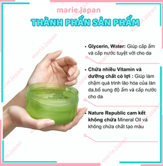 Gel Dưỡng Lô Hội Nature Republic Aloe Vera 92% Soothing Gel Hũ 300ml