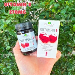 Viên Uống Bổ Sung Vitamin E Đỏ Đẹp Da Ngăn Lão Hóa 270mg Mirrolla Nga Hộp 30 Viên