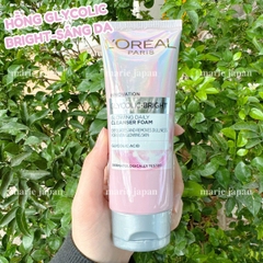 Sữa Rửa Mặt L'Oreal Paris Revitalift Hyaluronic Acid /Glycolic-Bright Glowing Daily Cleanser Foam Làm Sạch Sâu Cấp Ẩm Sáng Da Pháp - Tuýp 100ml