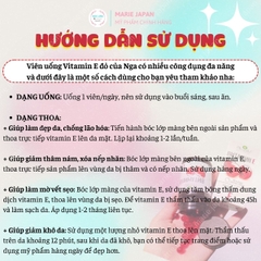 Viên Uống Bổ Sung Vitamin E Đỏ Đẹp Da Ngăn Lão Hóa 270mg Mirrolla Nga Hộp 30 Viên
