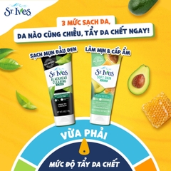 SRM ST.IVES Soft Skin Scrub - BƠ MẬT ONG MỀM MƯỚT Tuýp 170g