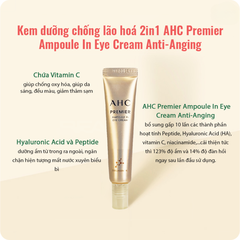 Kem Dưỡng Mắt AHC Trẻ Hóa Da Giảm Quầng Thâm Cải Thiện Nếp Nhăn Youth Lasting/Premier Ampoule Hàn Quốc