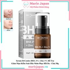 Serum DrCeutics BHA 2%+ Zinc 1% Hỗ Trợ Giảm Mụn Kiểm Soát Dầu Nhờn Phục Hồi Da - Chai 30g