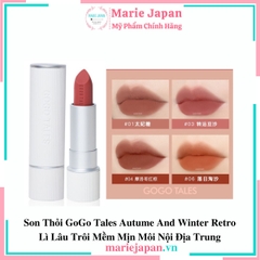 Son Thỏi GoGo Tales Autume And Winter Retro Lì Lâu Trôi Mềm Mịn Môi Nội Địa Trung