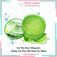 Gel Nha Đam Milaganics Dưỡng Ẩm Phục Hồi Mượt Da 300ml