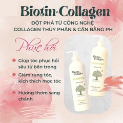 Set Dầu Gội Xả Biotin Collagen Giảm Rụng Phục Hồi Tóc Hư Tổn