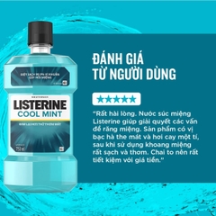 Nước Súc Miệng Listerine Cool Mint Hơi Thở Thơm Mát Ngăn Sâu Răng Viêm Nướu Hương Bạc Hà 750ml