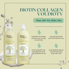 Set Dầu Gội Xả Biotin Collagen Giảm Rụng Phục Hồi Tóc Hư Tổn