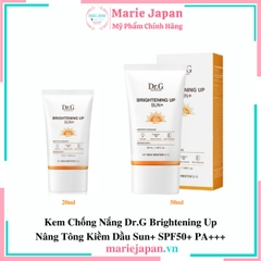 Kem Chống Nắng Dr.G Brightening Up Nâng Tông Kiềm Dầu Sun+ SPF50+ PA+++