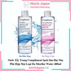 Nước Tẩy Trang Compliment Sạch Sâu Dịu Nhẹ Phù Hợp Mọi Loại Da Micellar Water 400ml