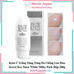 Kem Ủ Trắng Secret Key Snow White Milky Pack Hộp 200g