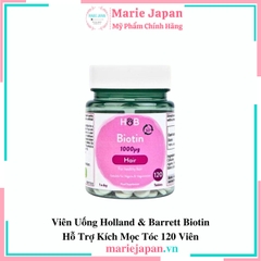 Viên Uống Holland & Barrett Biotin Hỗ Trợ Kích Mọc Tóc 120 Viên