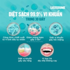 Nước Súc Miệng Listerine Cool Mint Hơi Thở Thơm Mát Ngăn Sâu Răng Viêm Nướu Hương Bạc Hà 750ml