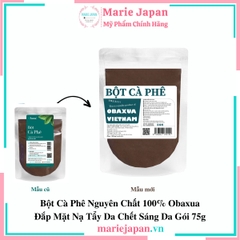 Bột Cà Phê Nguyên Chất 100% Obaxua Tẩy Da Chết Sáng Da Gói 50g