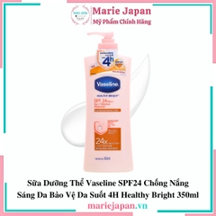 Dưỡng Thể Vaseline Healthy Bright 24X SPF24 Chai 350ml