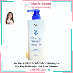 Sữa Tắm S SELECT Chiết Xuất Ý Dĩ Dưỡng Ẩm Làm Sáng Da Hiệu Quả Nhật Bản Chai 600ml