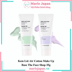 Kem Lót The Face Shop Air Cotton Make Up Base - 02 TÍM LAVENDER Tuýp 35g