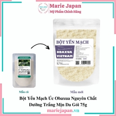 Bột Yến Mạch Úc Obaxua Nguyên Chất Dưỡng Trắng Mịn Da Gói 75g