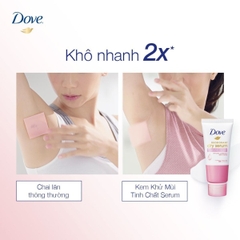 Kem Khử Mùi Dove Tinh Chất Serum Dưỡng Sáng Mờ Thâm Nách Deodorant Dry Serum 40ml