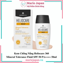 Kem Chống Nắng Heliocare 360 Mineral Tolerance Fluid SPF50 Tuýp 50ml