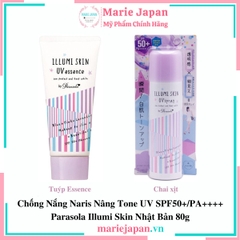 Chống Nắng Naris Nâng Tone UV SPF50+/PA++++ Parasola Illumi Skin Nhật Bản 80g