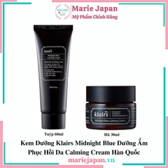 Kem Dưỡng Klairs Midnight Blue Dưỡng Ẩm Phục Hồi Da Calming Cream Hàn Quốc